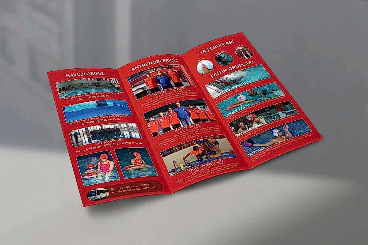 Antalyaspor Spor Okulları İki Kıvrım Broşür Tasarımı 244