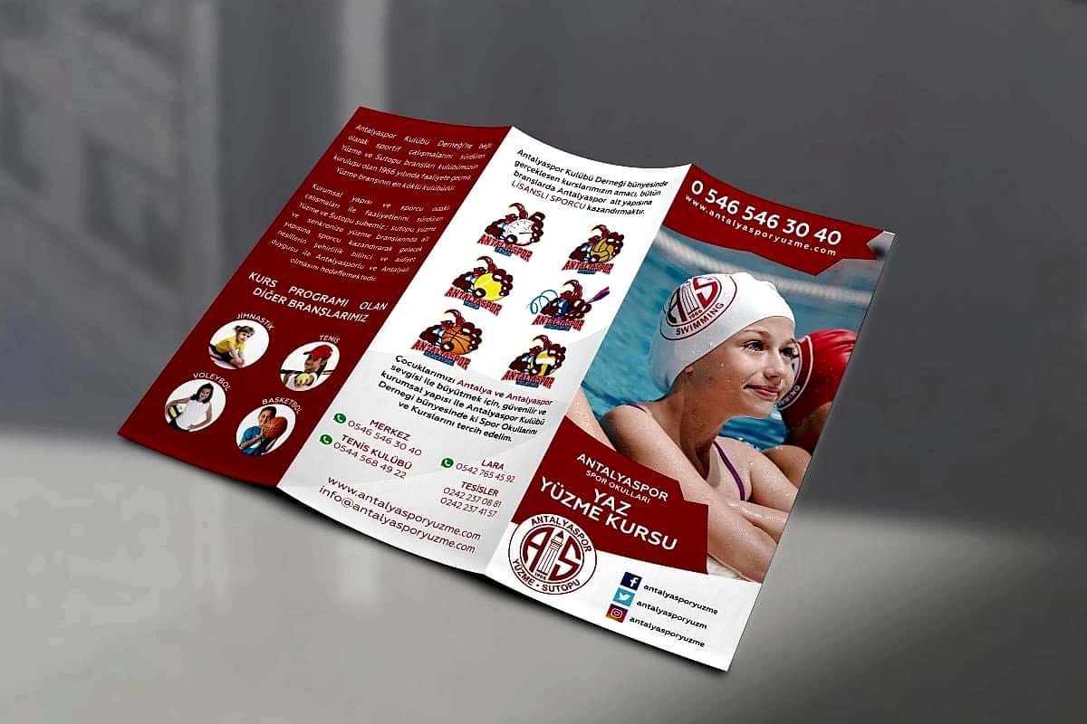 Antalyaspor Spor Okulları İki Kıvrım Broşür Tasarımı 243